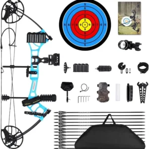2025 New Archery Compound Bow Set for Adults & Youth, 0-50 lbs Draw, 290fps, USA-Made Limbs, Complete Hunting Gear